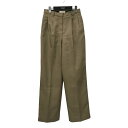 【中古】STUDIO R330WIDE TROUSER ワイドトラウザー ベージュ サイズ:25【価格見直し】