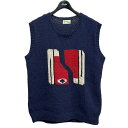 【中古】mcmahon Knitting Mills 2024SS Crew Neck Vest-Sneaker クルーネックベストスニーカー ネイビー サイズ...