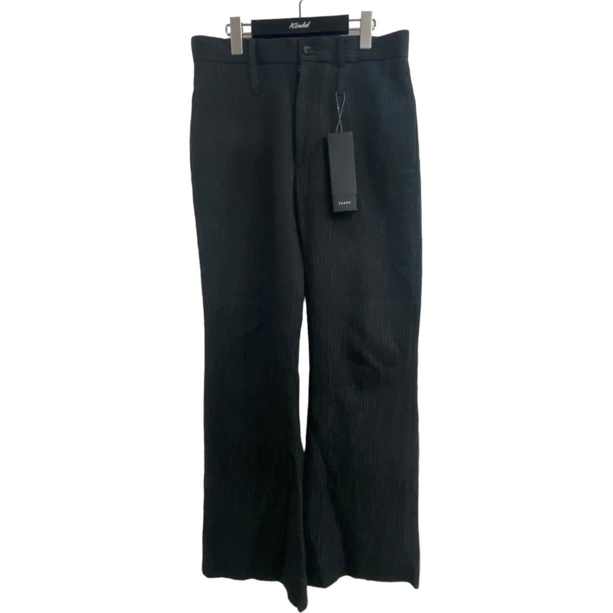 TAAKK　22SS ｢FLARE TROUSERS｣ジャガードフレアパンツ ブラック サイズ：2 （ターク）