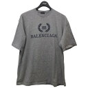 【中古】BALENCIAGA　｢BB Balenciaga Tee｣BBロゴプリンTシャツ グレー サイズ：XXS 【110424】（バレンシアガ）