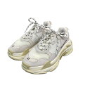 【中古】BALENCIAGA　「Triple S」 ローカットスニーカー ホワイト サイズ：37 【120424】（バレンシアガ）