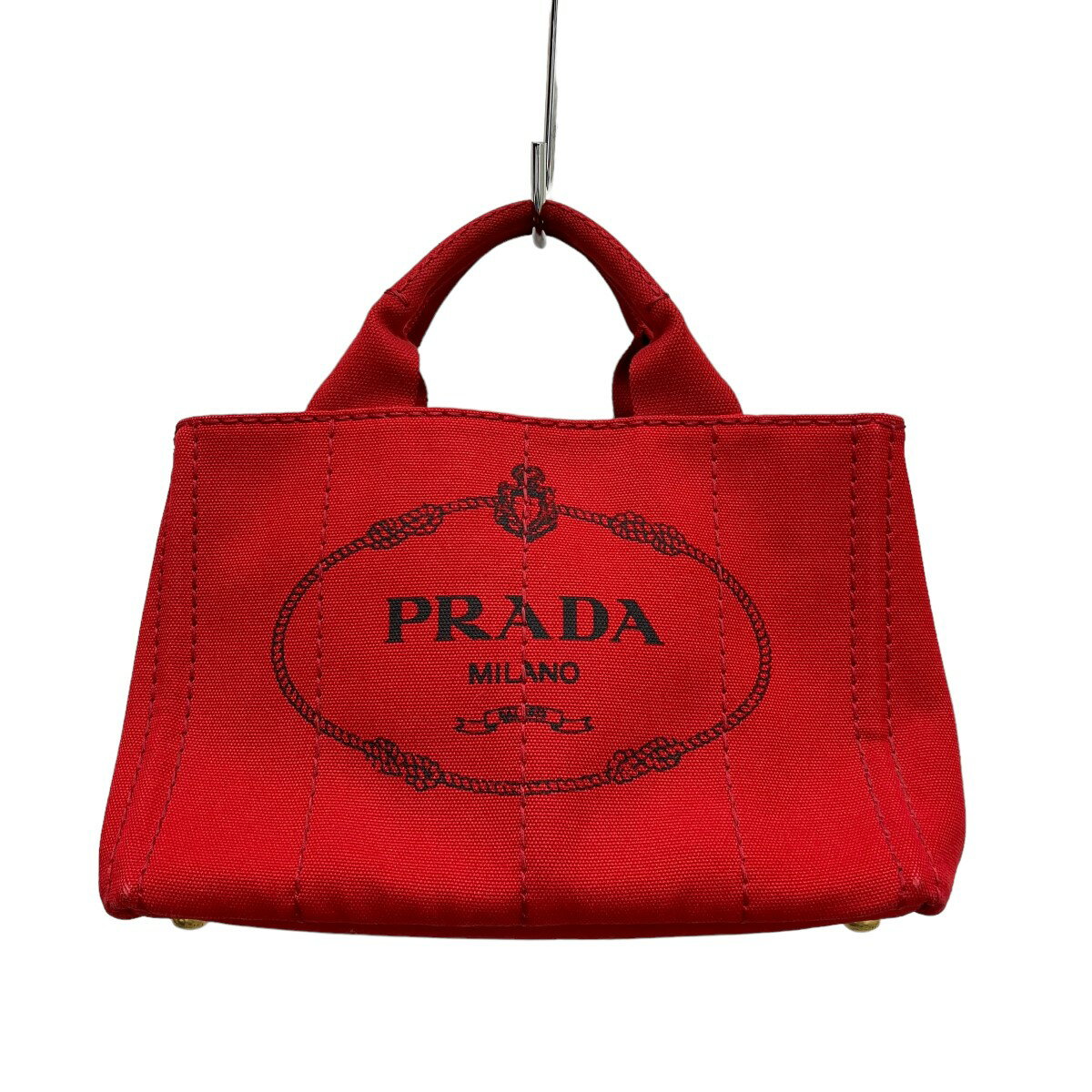 楽天ブランド古着のカインドオル【中古】PRADA　カナパトート 1BG439 レッド 【140424】（プラダ）