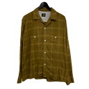 【中古】Needles　「C．O．B． One-Up Shirt - C／S Plaid」 オープンカラーシャツ ベージュ サイズ：M 【140424】（ニードルズ）