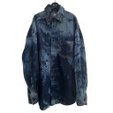 【中古】FENG CHEN WANG 「STUD SHIRT IN LASER PRINTED PHEONIX DENIM」デニムシャツ インディゴ サイズ：L 【140424】（フェン チェン ワン）