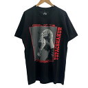 【中古】VLONE 2PAC Middle Finger Tee Tシャツ ブラック サイズ：L 【130424】（ヴィーローン）