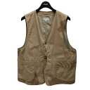 Engineered Garments　Upland Vest Animal Print Cotton Flat Twill　 アップランドベスト ベージュ サイズ：M （エンジニアードガーメンツ）