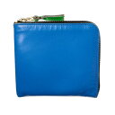 【中古】COMME des GARCONS L字ファスナーコンパクトウォレット ブルー×オレンジ 【160424】(コムデギャルソン)