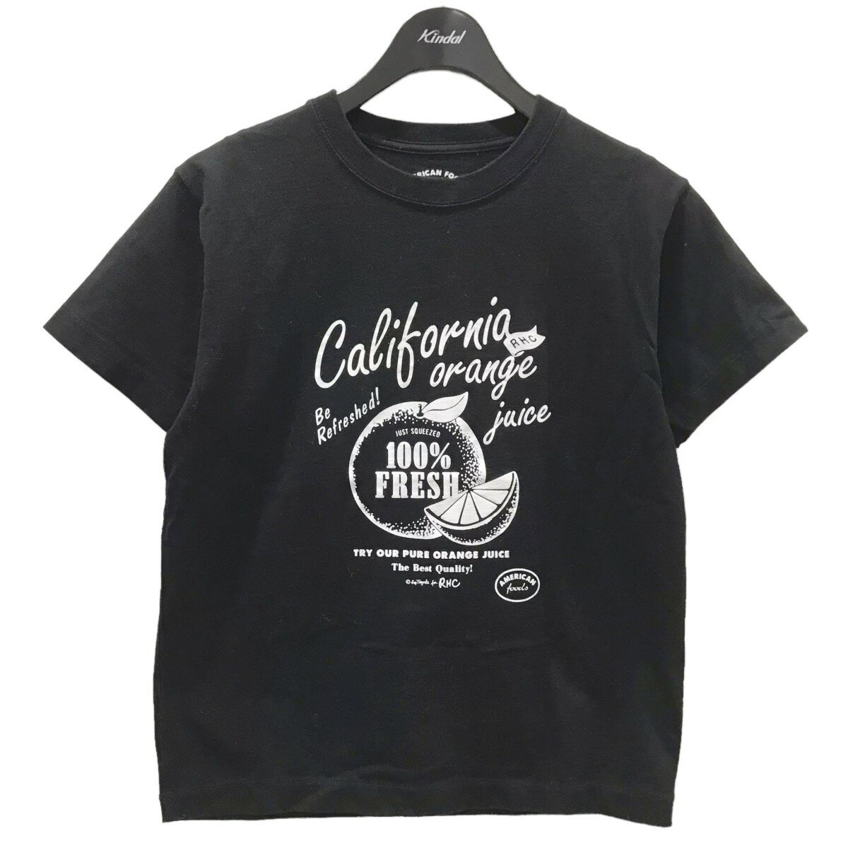 AMERICAN FOODS × RHC Ron Herman　プリントTシャツ 3510900533 ブラック サイズ：S （アメリカンフード アールエイチシー ロンハーマン）