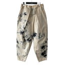 【中古】KAPITAL Katsuragi shimokita tapered pants K1909LP038 ホワイト ブラック サイズ：XL 【180424】 キャピタル 