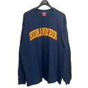 【中古】HIDE AND SEEK　COLLEGE L／S TEE カレッジロゴプリントロングスリーブTシャツ ネイビー サイズ：XL 【170424】（ハイドアンドシーク）