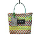 yÁzMARNI@MARKET SHOPPING BAG g[gobO^SHMH006A00 u[~bh~CG[ y190424zi}jj