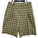 yÁzGanni@CHECK SUITING RELAXED PLEATED SHORTS `FbNV[gpc O[ TCYF36 y190424ziKj[j