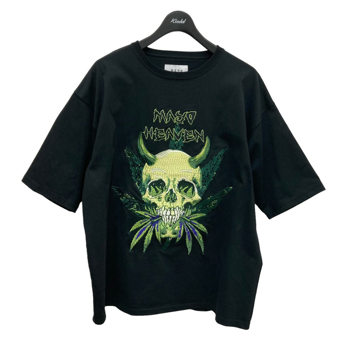 šMAYODevil Skull Embroidery Shore Sleeve Tee 23MY-ST08 ֥å M