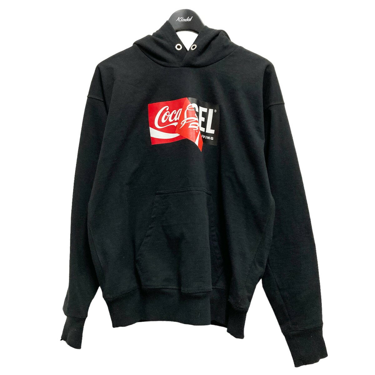 【中古】DIESEL×Coca Cola　プルオーバーパーカー ブラック サイズ：S 【200424】（ディーゼル×コカコーラ）