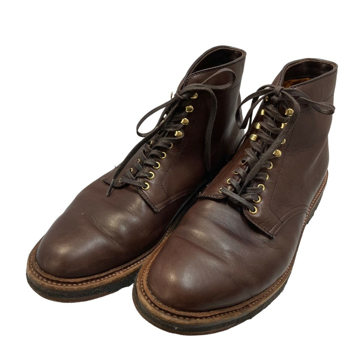 【中古】ALDEN　Plain Toe Boot ブーツ／4513 H ブラウン サイズ：9（27．0cm） 【200424】（オールデン）