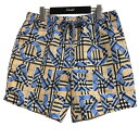 【中古】BURBERRY「Vintage Check Drawstring Shorts」ヴィンテージチェックスイムショーツ ベージュ×ブルー サイズ：M【価格見直し】