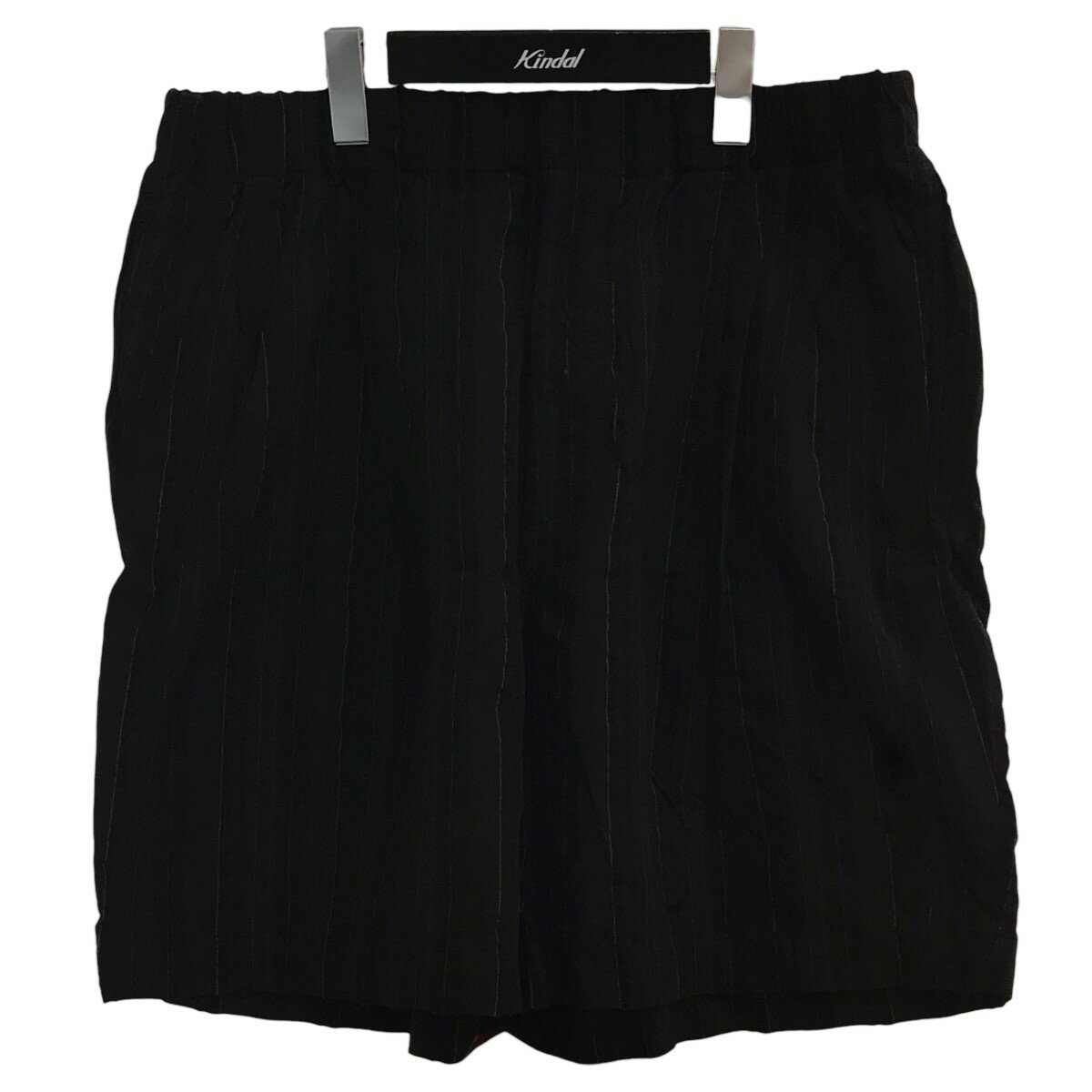 COOTIE PRODUCTIONS23SS｢Stripe Sucker Cloth 2 Tuck Easy Shorts｣ ショーツ ブラック サイズ：XL