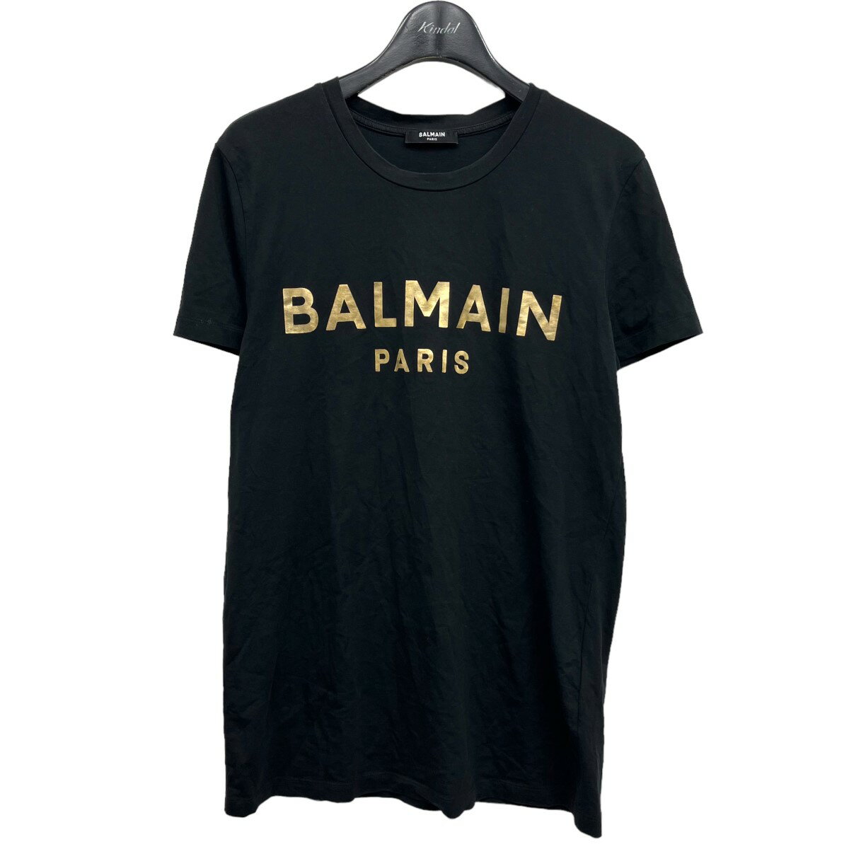 yÁzBALMAIN@Gold Foil Paris Logo Tee STVc ubN TCYFXS y210424zio}j