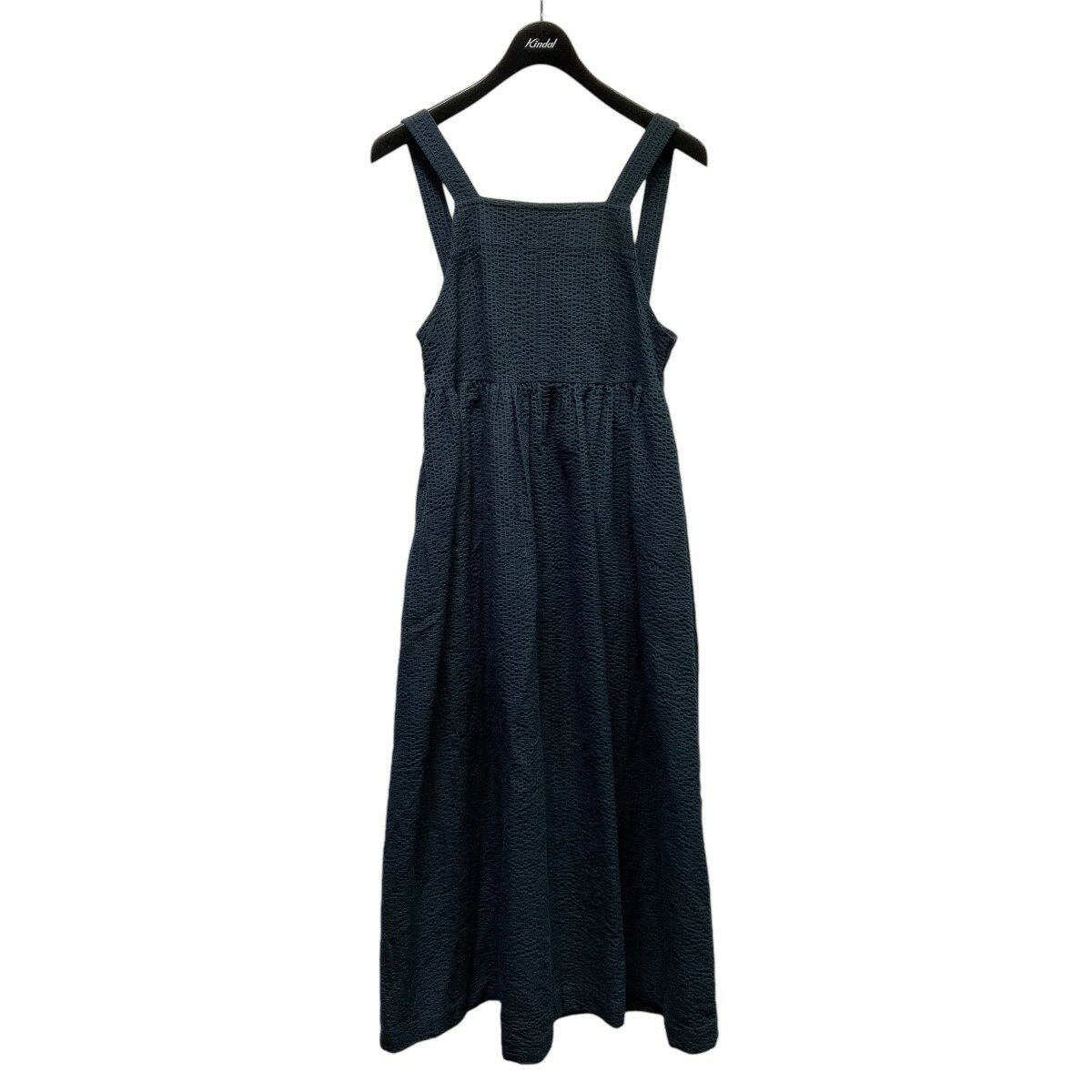 【中古】THE SHINZONE　STRIPE APRON DRESS ワンピース 22MMSOP06 ネイビー サイズ：34 【220424】（ザ シンゾーン）