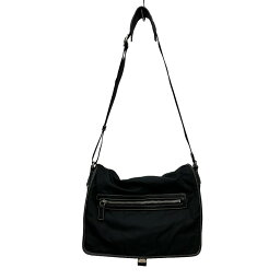 【中古】PRADA　ショルダーバッグ ブラック 【230424】（プラダ）