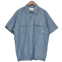 【中古】WTAPS 2020SS DECK SS SHIRT COTTON DANGAREE ダンガリーシャツ ブルー サイズ：X03 【230424】（ダブルタップス）