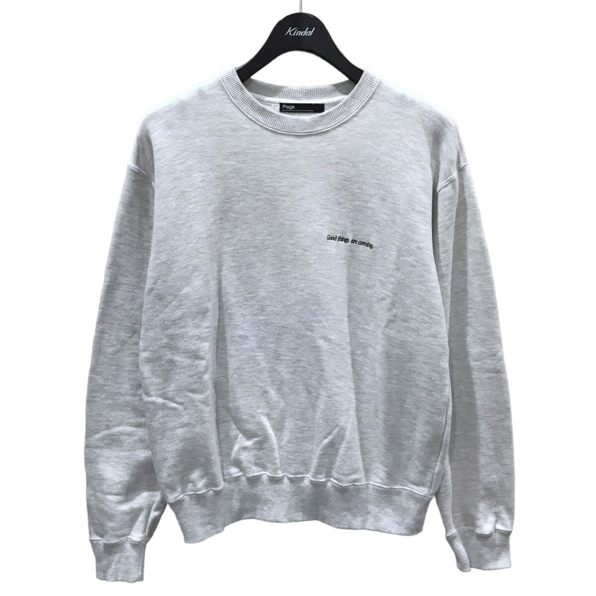   Plage@23AW hJXEFbgg[i[ embroidery sweat shirts Good things are coming O[ TCYFt[TCY  230424  v[W 