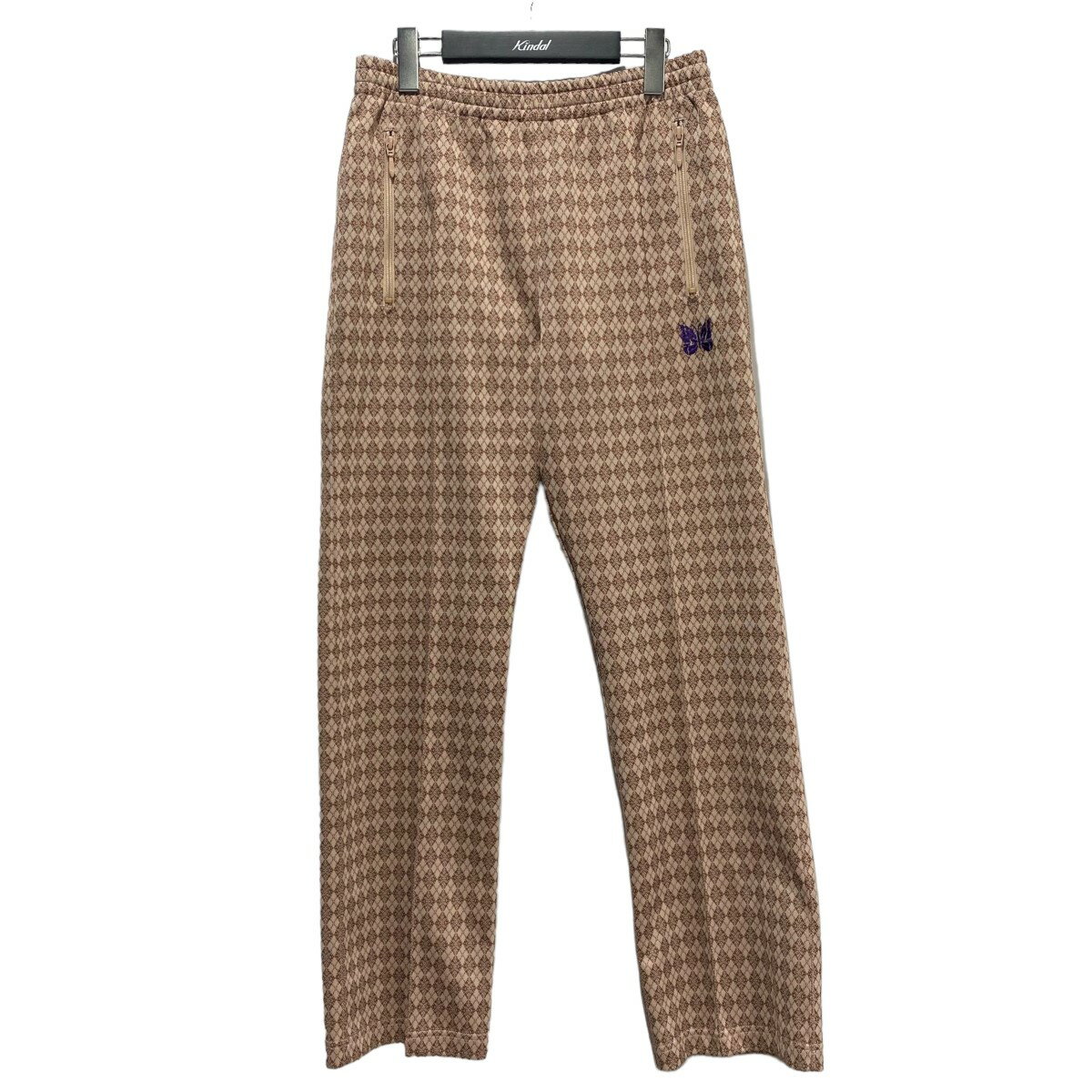 Needles　TRACK PANT POLY JQ 総柄トラックパンツ ブラウン サイズ：S （ニードルス）