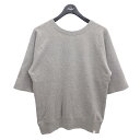 【中古】LOOPWHEELER　×LOWERCASE　Half Sleeve Sweat　ラグランスリーブスウェット グレー サイズ：M 【240424】（ループウィラー）