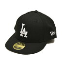 【中古】NEW ERA LOSANGELES DODGERS CAP ロサンゼルスドジャースキャップ ブラック サイズ：7 5/8(60.6cm) 【240424】（ニューエラ）