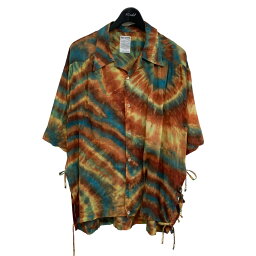 【中古】FACCIES「Tiedye Vintage SH」 総柄オープンカラーシャツ オレンジ サイズ：1