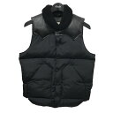 【中古】Rocky Mountain Featherbed Christy Vest レザー切替ダウンベスト 450-512-02 ブラック サイズ：36 【240424】（ロッキーマウンテンフェザーベッド）