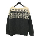 【中古】JELADO Nordic Knit ノルディック柄セーター グレー サイズ：L 【240424】（ジェラード）