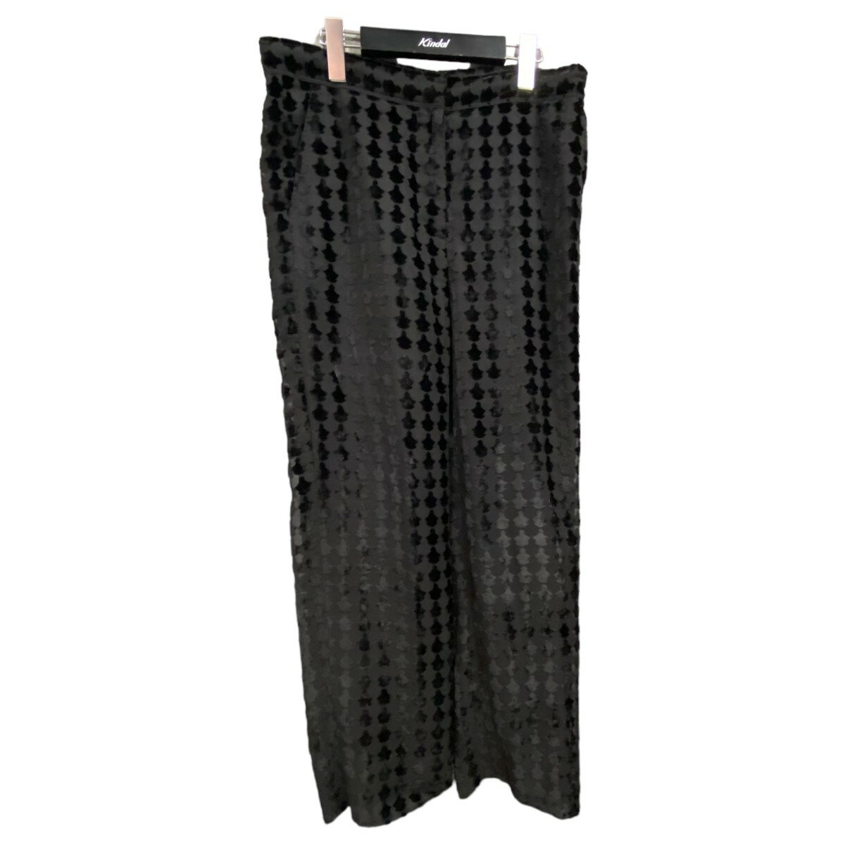 【中古】BACCAブラックオパールストレートパンツ ブラック サイズ:34【価格見直し】