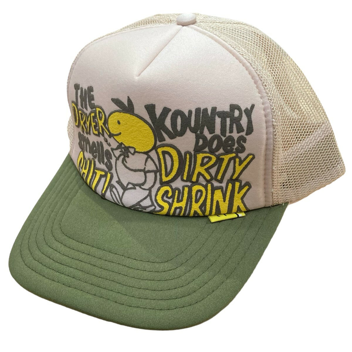 【中古】KAPITAL ｢KOUNTRY DIRTY SHRINK トラックCAP｣スナップバッグトラックキャップ キナリ×カーキ サイズ：F 【250424】（キャピタル）