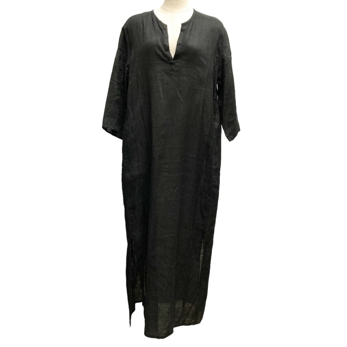 MUSE de Deuxieme Classe　LINEN long ワンピース 22 040 500 4020 1 22SS ブラック サイズ：F （ドゥーズィエム クラス）