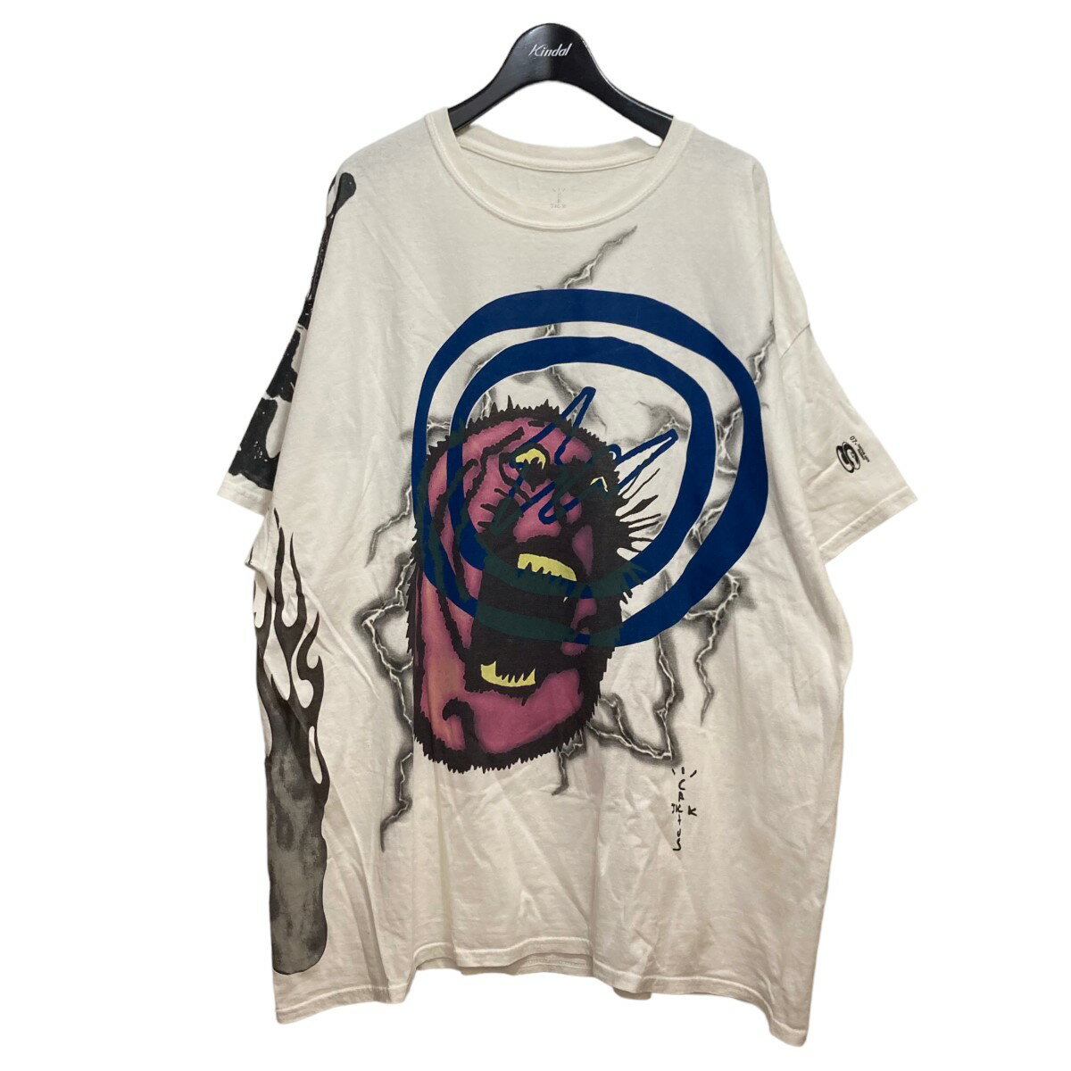 【中古】Cactus jack×FRAGMENTS ｢ Merch Sunrise T-Shirt｣ロゴプリントTシャツ ホワイト サイズ：XL 【260424】（カクタスジャック×フラグメント）