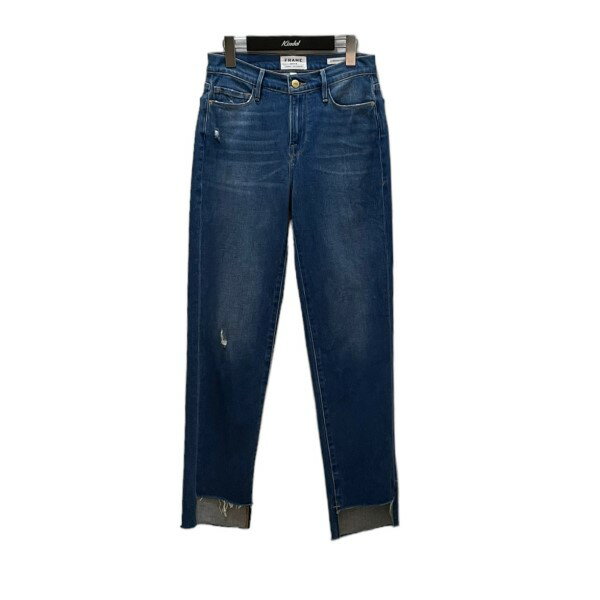 楽天ブランド古着のカインドオル【中古】FRAME DENIM　Step hem Ankle Straight Denim カットオフアンクルデニム ブルー サイズ：26 【260424】（フレームデニム）