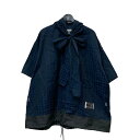 【中古】juvenile hall rollcall23SS 「HT RIBBON HOODIE」 フードシャツ ネイビー×ブルー サイズ:LL【価格見直し】