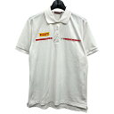 【中古】PRADA SPORTS（LUNA ROSSA） ポロシャツ ホワイト サイズ：L 【270424】（プラダスポーツルナロッサ）