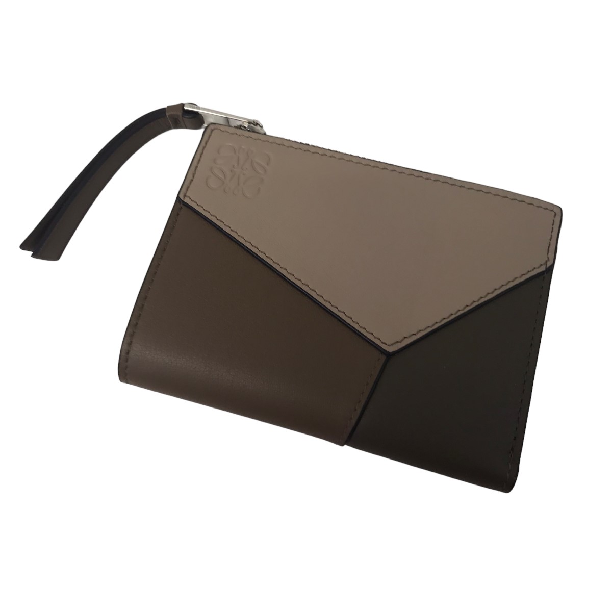 【中古】LOEWE　｢COMMPACT WALLET｣パズルコンパクトウォレット 102344 ベージュ 【270424】（ロエベ）