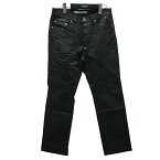 【中古】JOHN LAWRENCE SULLIVAN　OILED COTTON SWITCHING PANTS レザーパンツ ブラック サイズ：46 【290424】（ジョンローレンスサリバン）