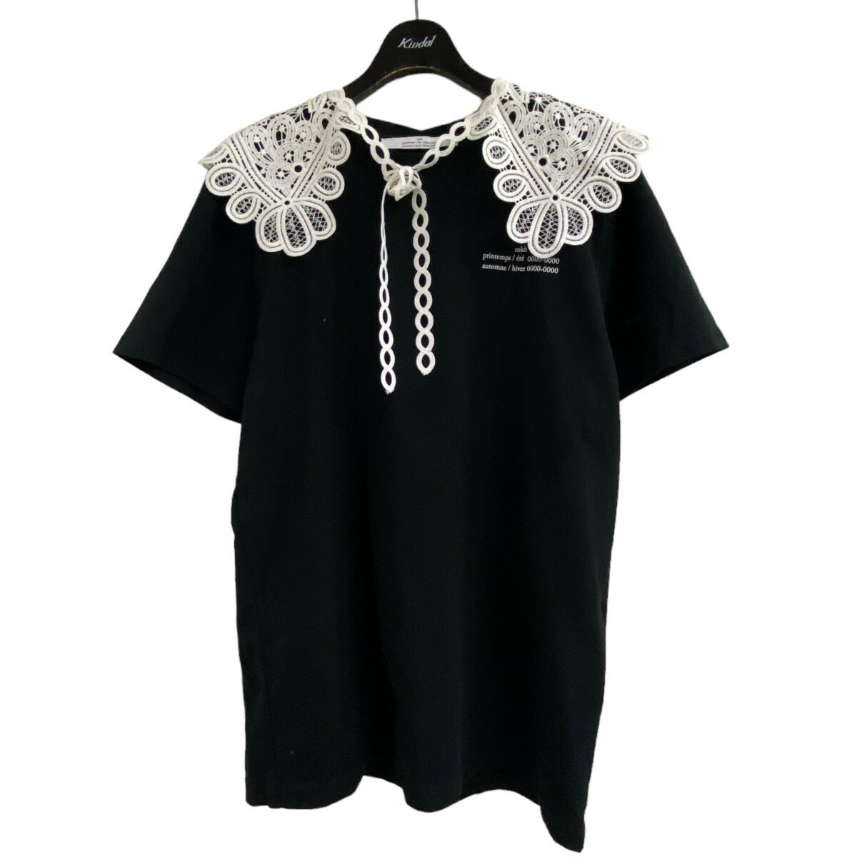 【中古】rokh　22AW｢T-Shirt With Lace｣レース襟付きTシャツ ブラック サイズ：S 【290424】（ロク）のサムネイル