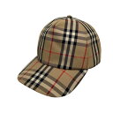 【中古】BURBERRY LONDON　ロゴアップリケヴィンテージチェック キャップ 8026929 ベージュ サイズ：XL 【300424】（バーバリーロンドン）