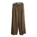 【中古】Her lip toPleated Wide-Leg Pants 1タックワイドスラックス HLT2005009 ブラウン サイズ:M【価格見直し】