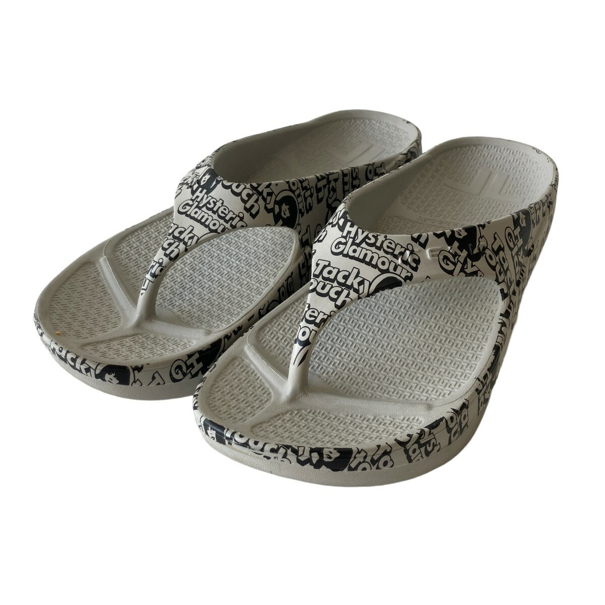 【中古】HYSTERIC GLAMOUR　TELIC CIRCLE GIRL W-FLIPFLOP グレー サイズ：27 【010524】（ヒステリックグラマー）