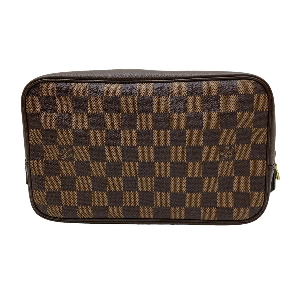 【中古】LOUIS VUITTON　トゥルース・トワレット ダミエ 化粧ポーチ N47623 ブラウン 【020524】（ルイヴィトン）