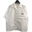 【中古】PRADA　半袖ポプリンシャツ P433BY ホワイト サイズ：40 【030524】（プラダ）