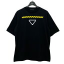 【中古】PRADA　23SS 半袖Tシャツ ブラック サイズ：S 【020524】（プラダ）