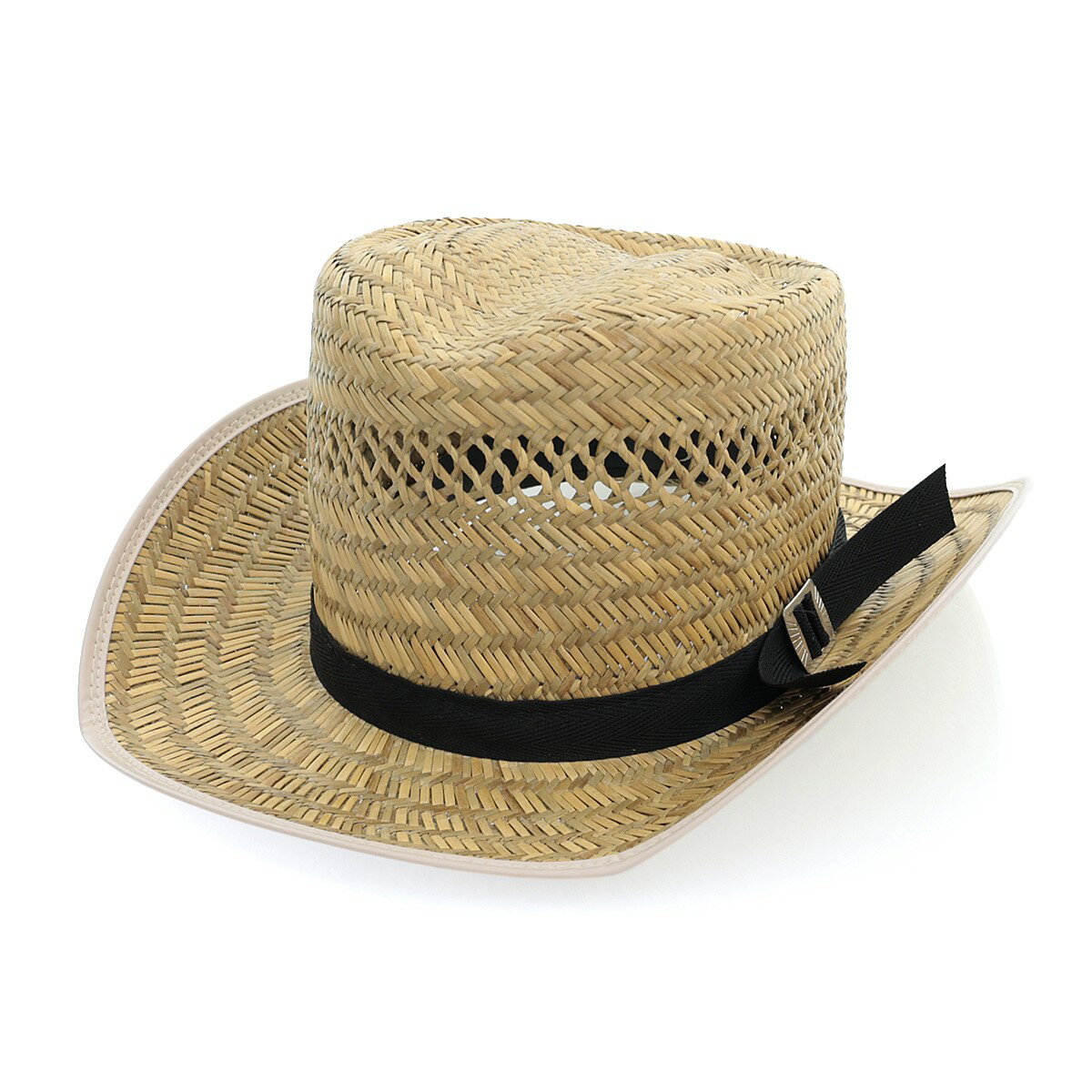 yÁzSunset Straw Hats@3^4 Black Hat And Vented Seagrass Xg[nbg x[W y020524ziTZbgXg[nbgj