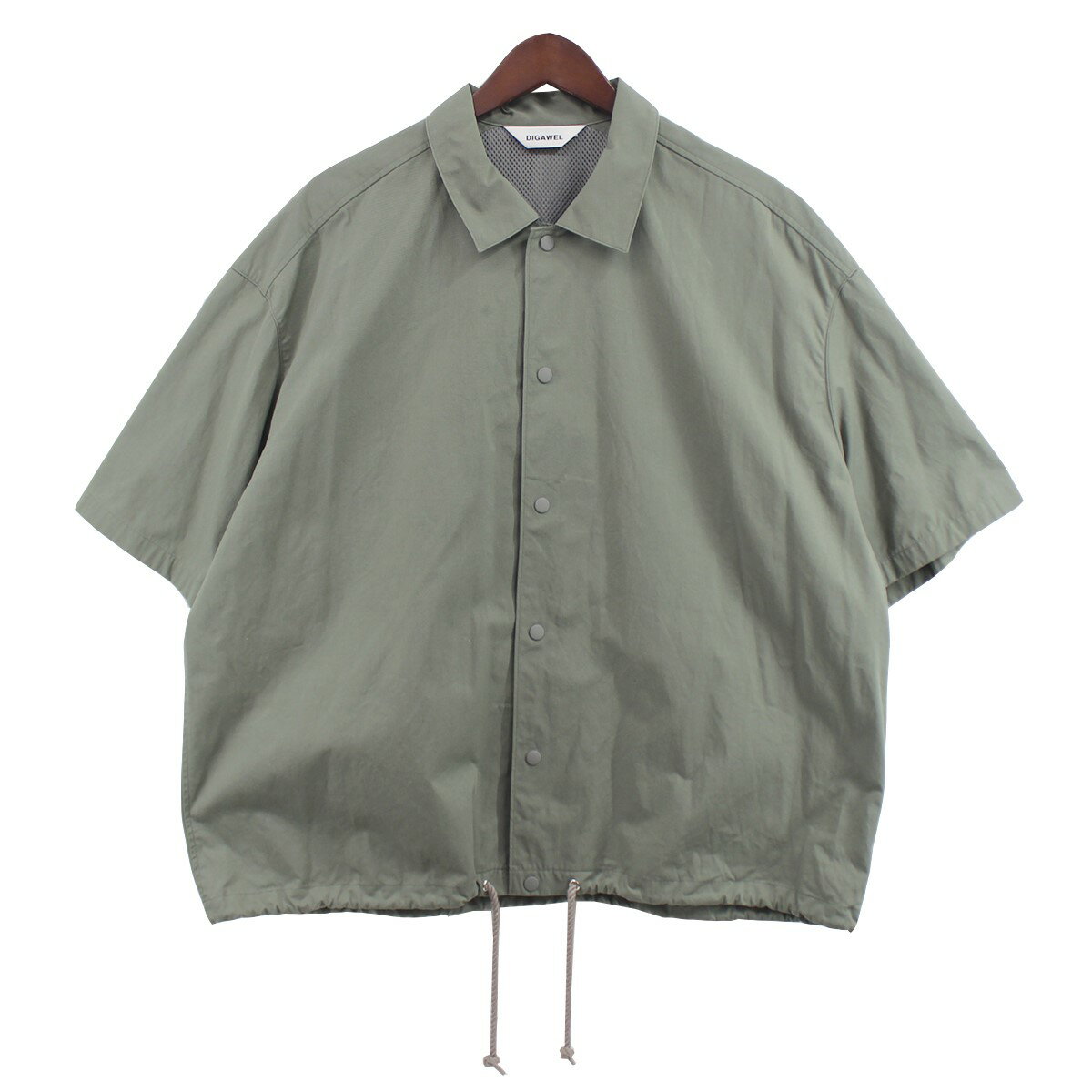 【中古】DIGAWEL　22SS Coach S／S Shirt jacket コーチ 半袖 シャツジャケット SAGE セージ サイズ：1 (オーバーサイズ) 【030524】（ディガウェル）